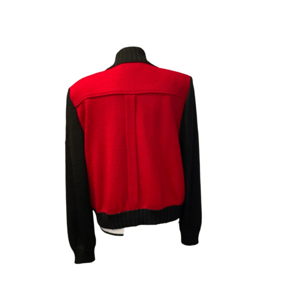 St. John Knit Jacket Red Black - Picture 2 of 10
